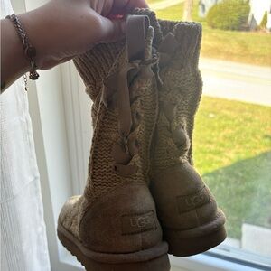 UGG Tan Knit Boots